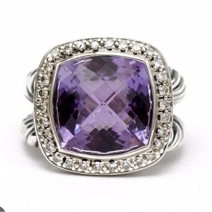 David Yurman amethyst and diamond ring